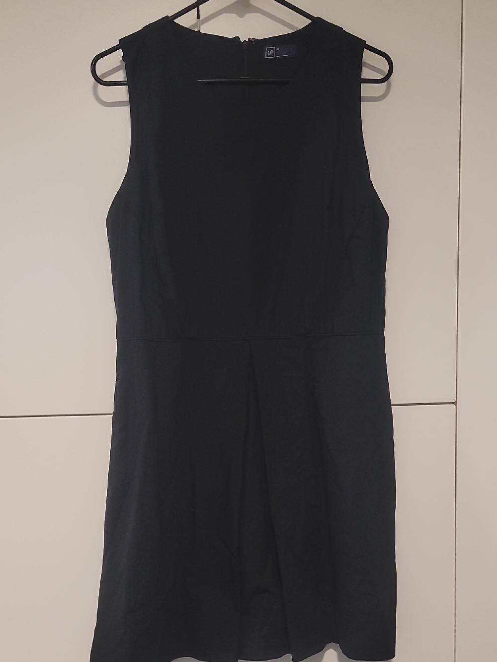 GAP Linen Black Sleeveless Mini Dress with Waist Seam
